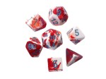 Chessex Lab Dice Gemini Red-White / Blue Polydice Set